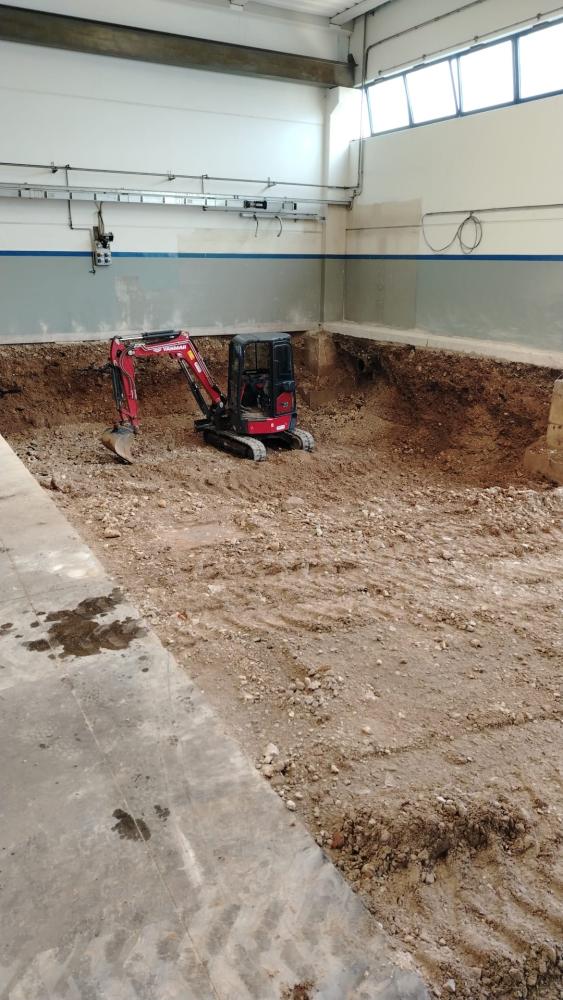 Iniziati i lavori per la nuova fresatrice in arrivo a breve